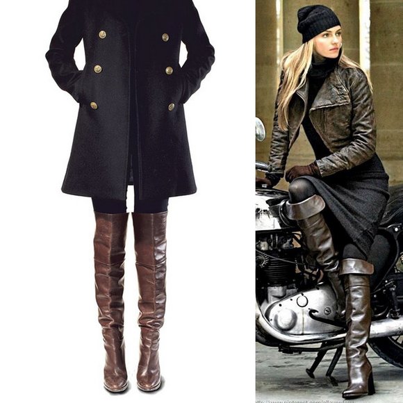 Ralph Lauren Purple Label Shoes - Ralph Lauren Collection Brown Over-the-Knee Boots